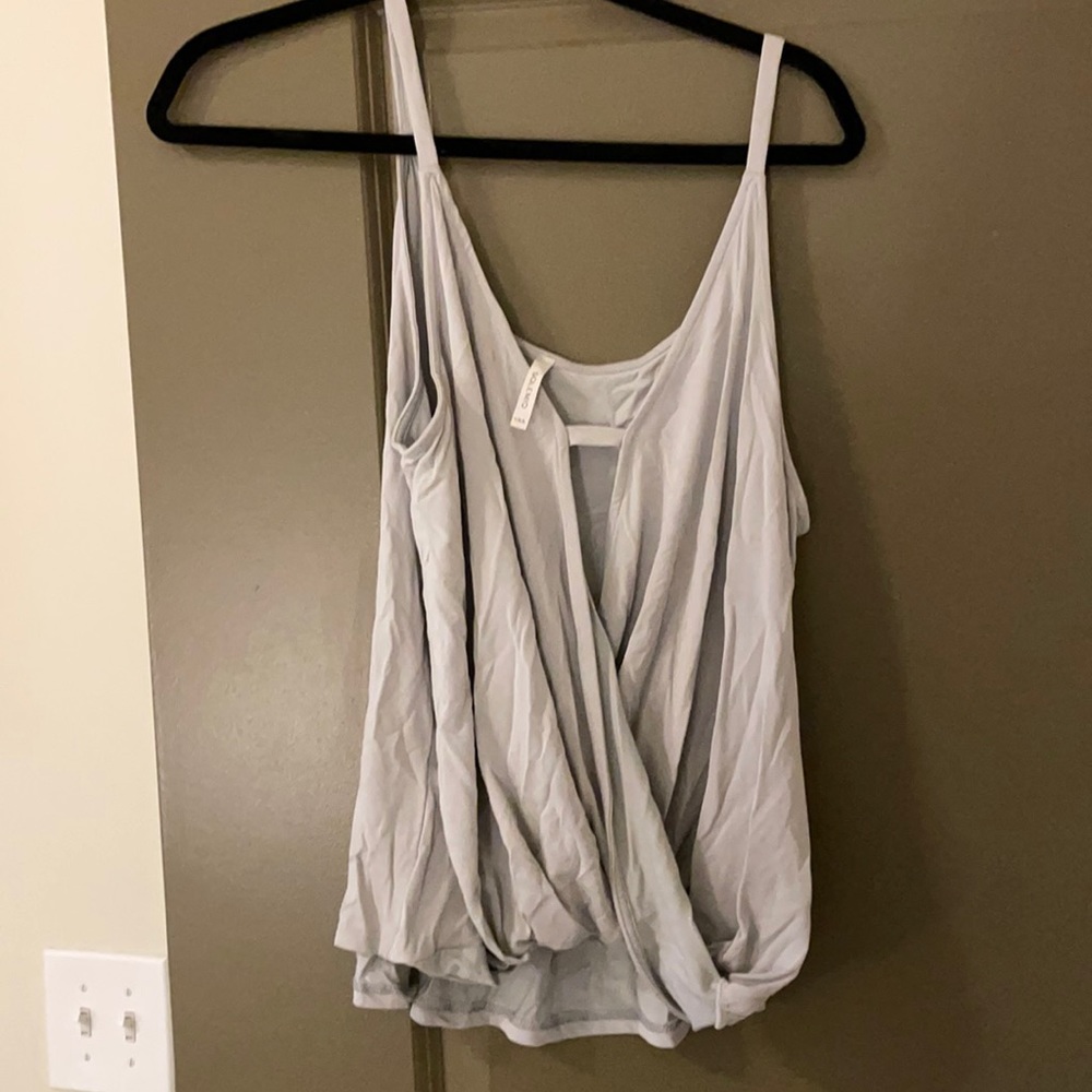 grey crossover tank top